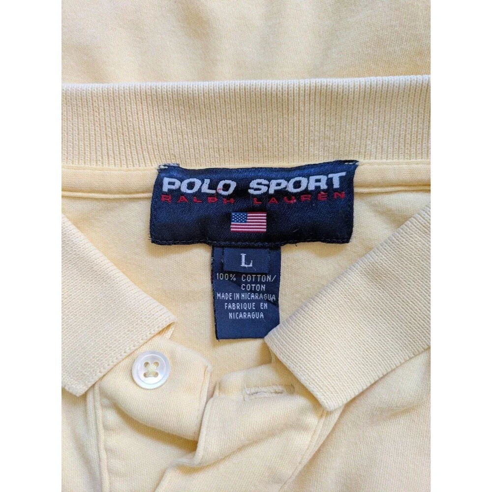 Polo Sport Ralph Lauren Boys Yellow Shirt Size Large